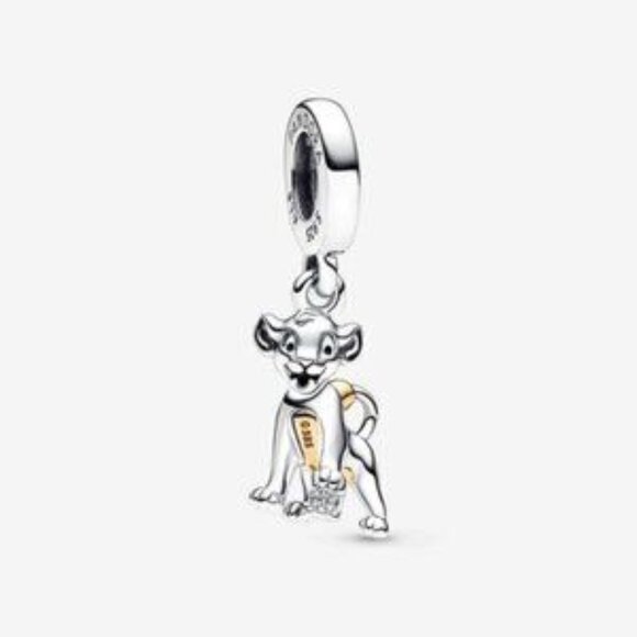 Authentic Pandora Disney 100th Anniversary Simba Lab-Grown Diamond Dangle Charm - Picture 1 of 4